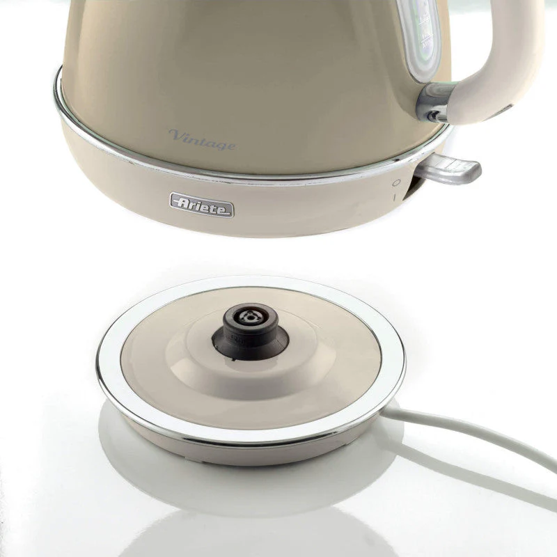 Vintage Electric Kettle Beige 1.7L 2000W - Inhomebuy