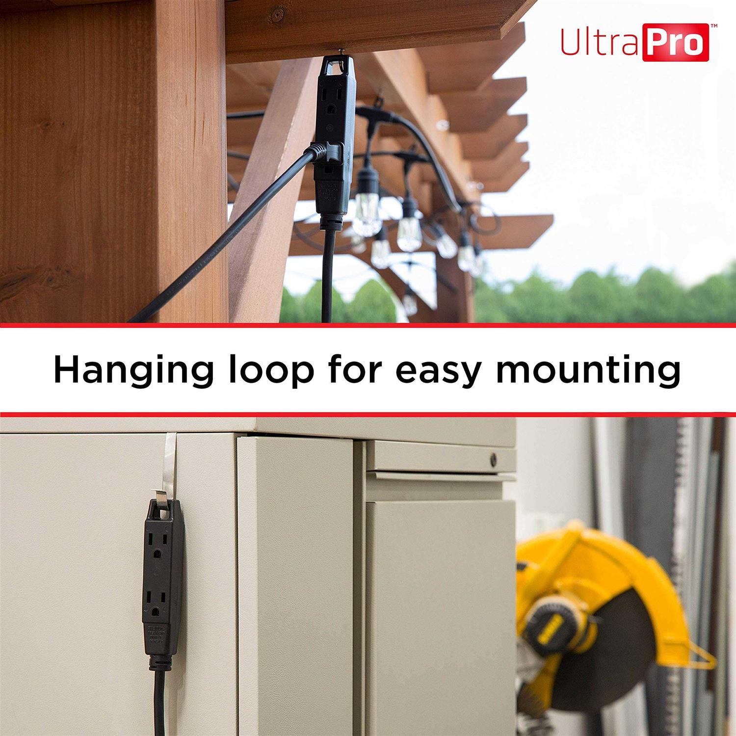 UltraPro Extension Cord 3-Outlet Power Strip - Inhomebuy