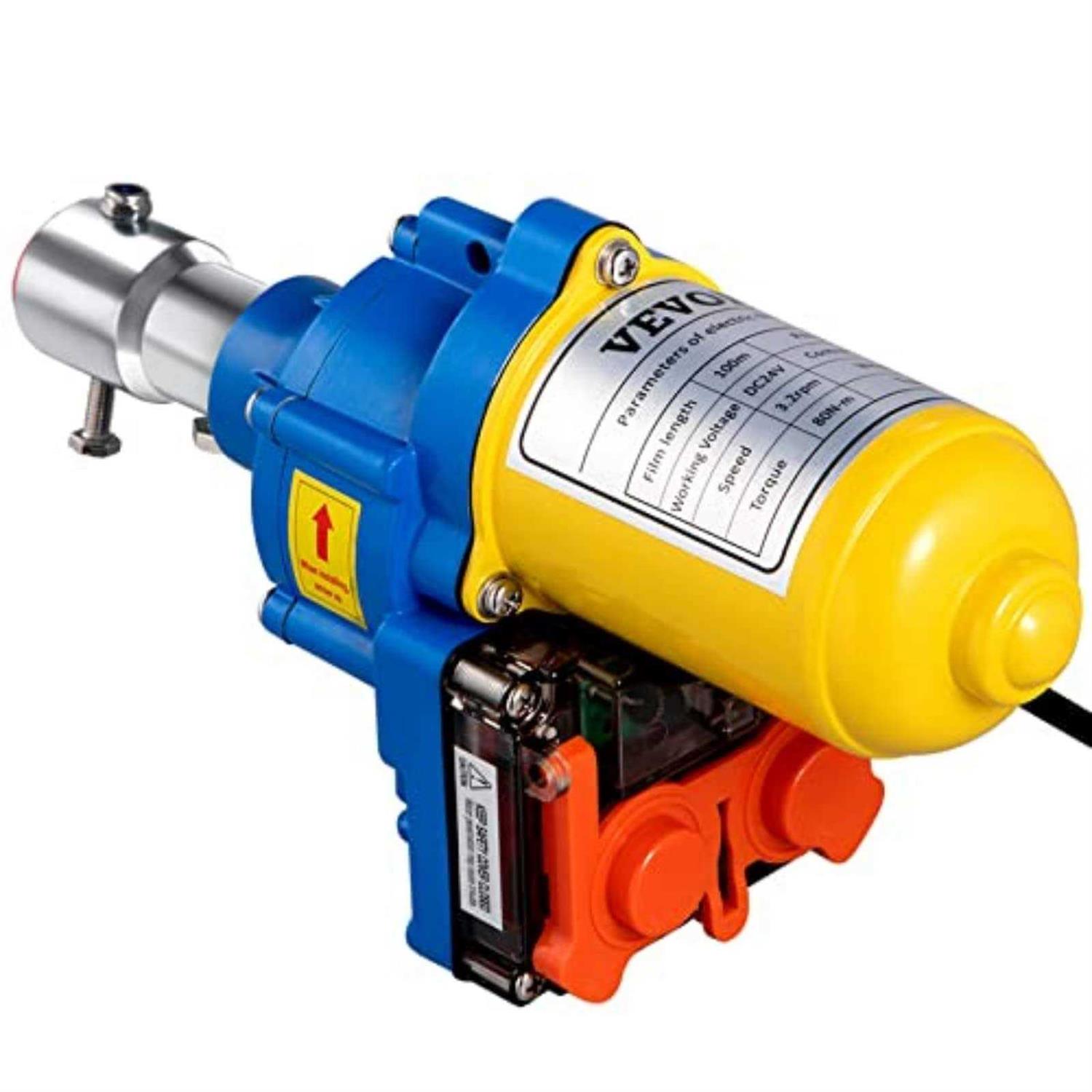 VEVOR Greenhouse Roll Up Motor 100W DC 24V 3.2 RPM Waterproof Aluminum Alloy Electric Greenhouse Frame Shed - Inhomebuy