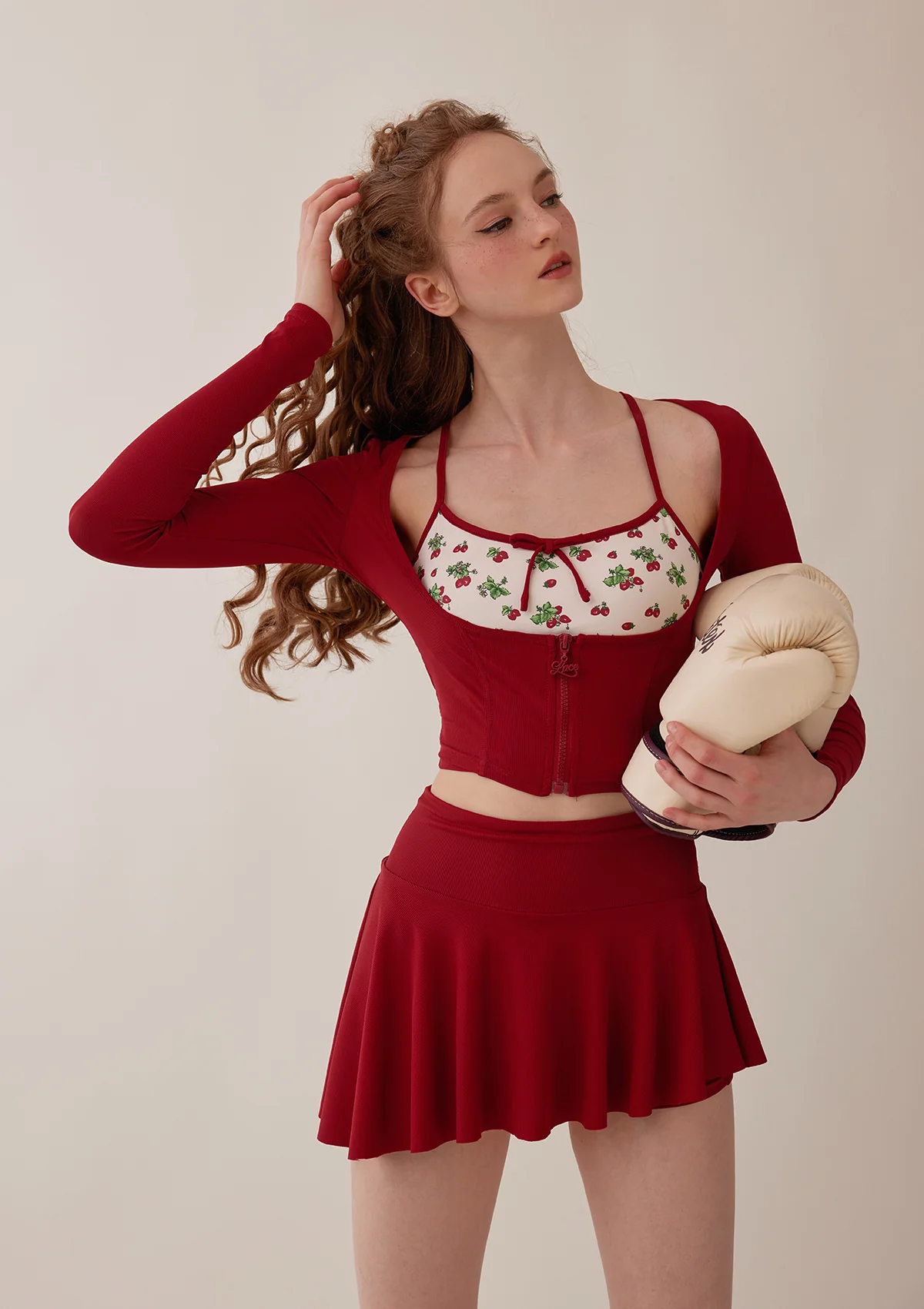Vibrant Strawberry Sports Pantskirt - Inhomebuy