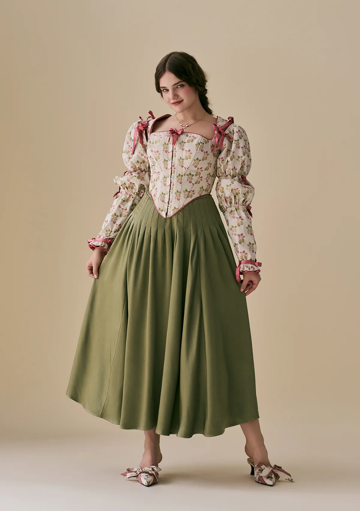 Curve & Plus Flower & Mirror Skirt - Inhomebuy