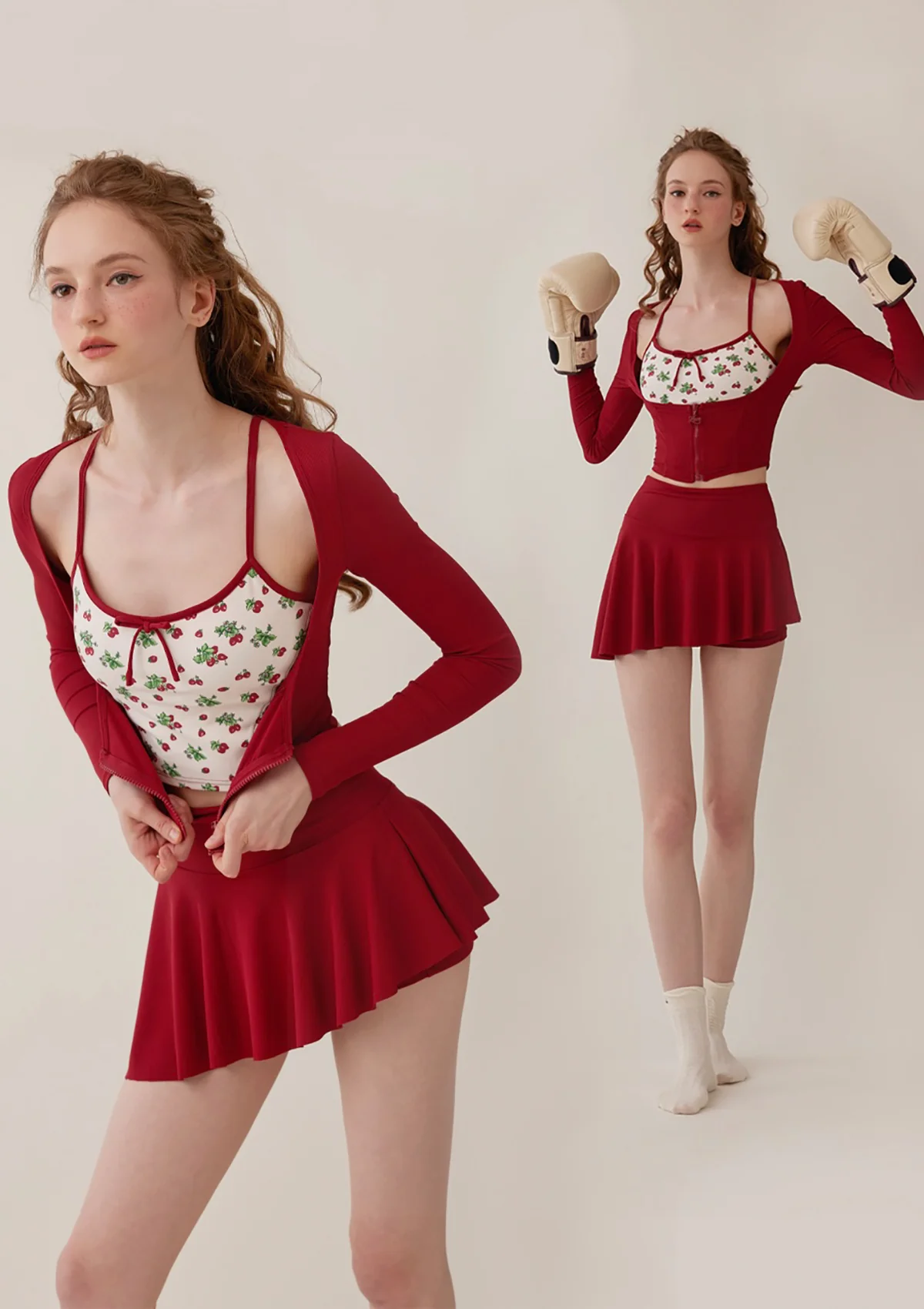 Vibrant Strawberry Sports Pantskirt - Inhomebuy