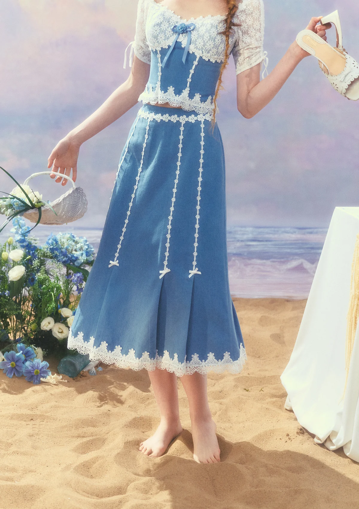 Dream Blue Coast Skirt - Inhomebuy